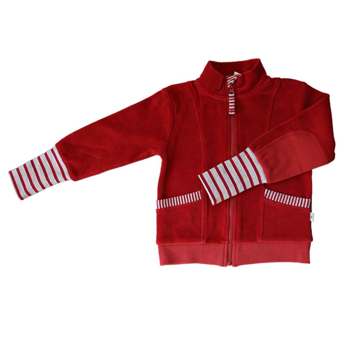 Kinder Nickyjacke Bio Baumwolle , ziegelrot