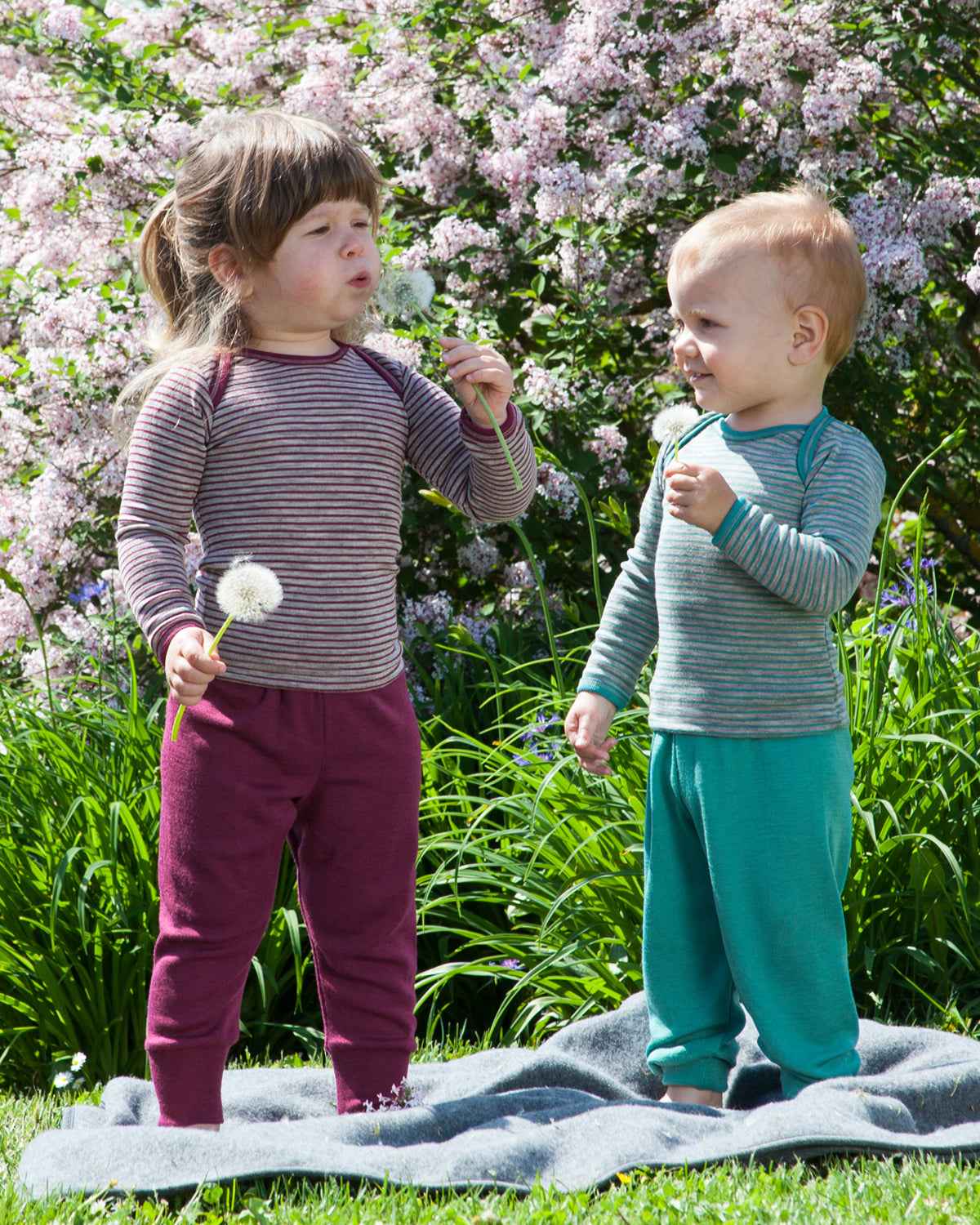 Engel Natur Baby Hose lang mit Nabelbund Wolle Seide