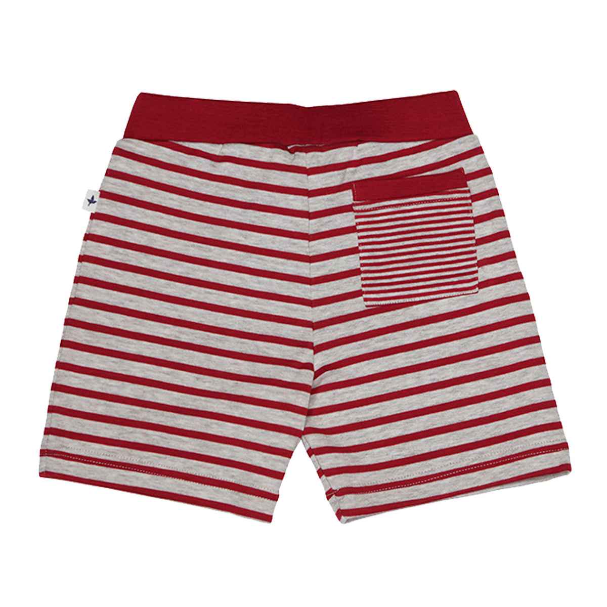 Leela Cotton Kids Shorty ziegelrot-beige melange geringelt