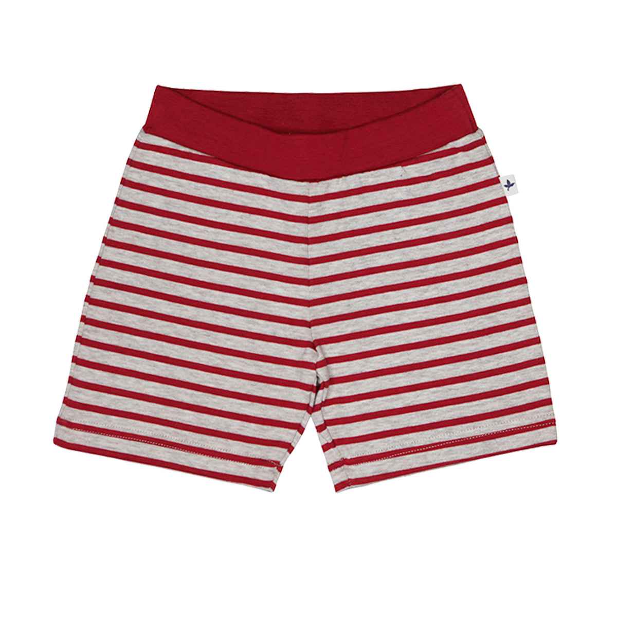 Leela Cotton Kids Shorty ziegelrot-beige melange geringelt