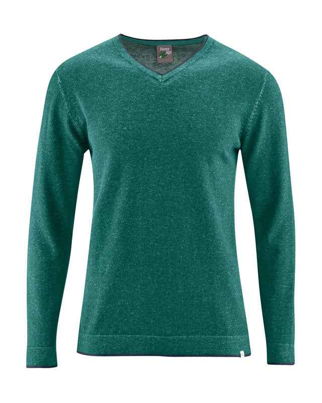 Herren Pullover V-Ausschnitt Bio Baumwolle Hanf