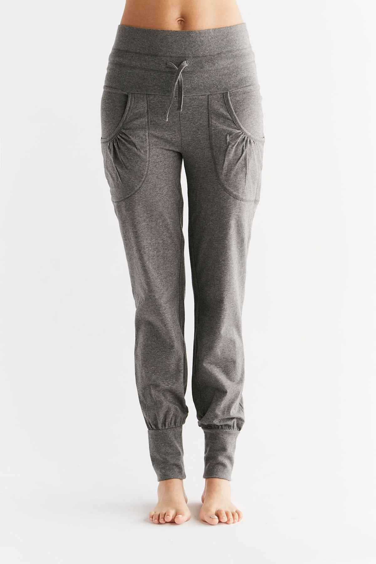 Leela Cotton Yogahose mit Umschlagbund Bio Baumwolle Elasthan