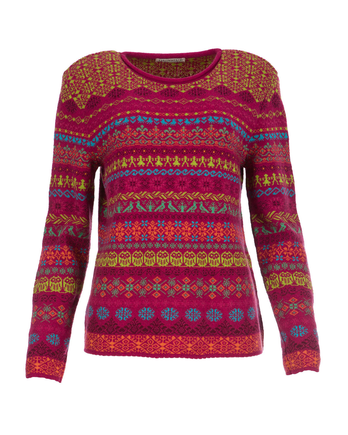 Dunque Jacquard Pullover Bio Baumwolle Wolle