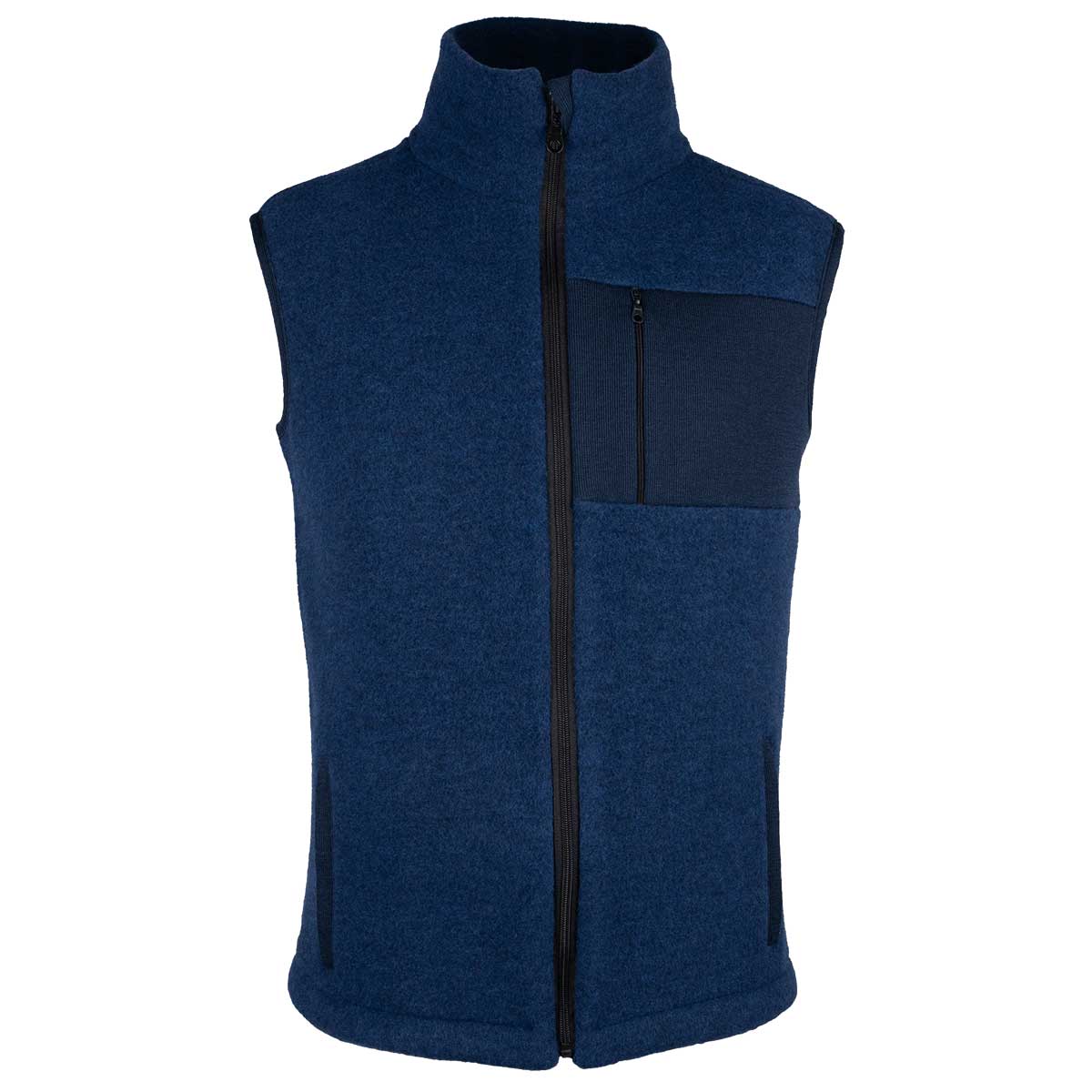 Herren Schurwolle Fleece Weste