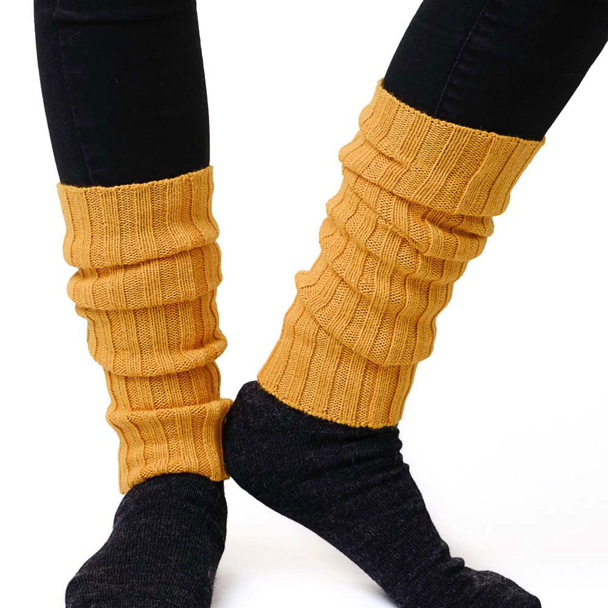 Alpaka Unisex Beinstulpen Rippstrick