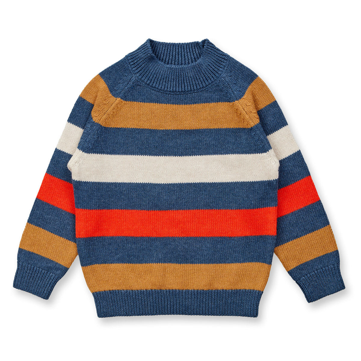 Sense Organics Strick Pullover Ringel Raglanärmel Bio Baumwolle