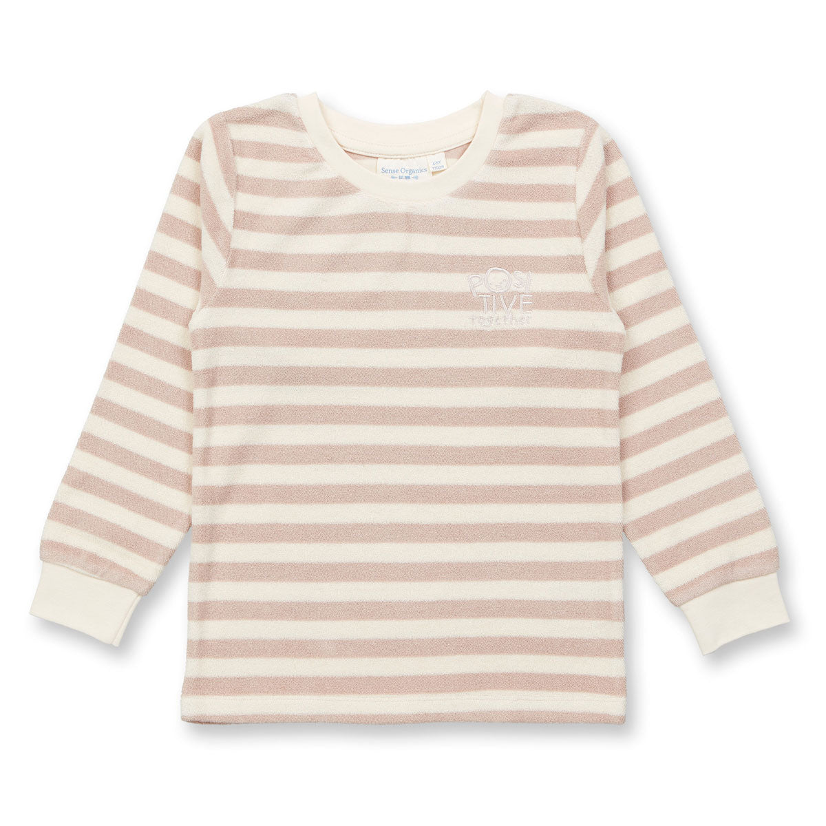 Sense Organics Frottee Kinder Ringel Schlafanzug Bio Baumwolle