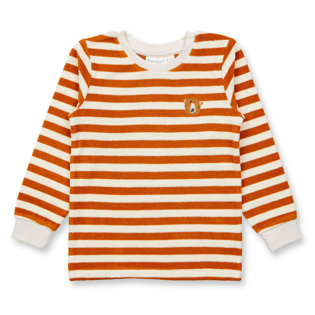 Sense Organics Frottee Kinder Ringel Schlafanzug Bio Baumwolle