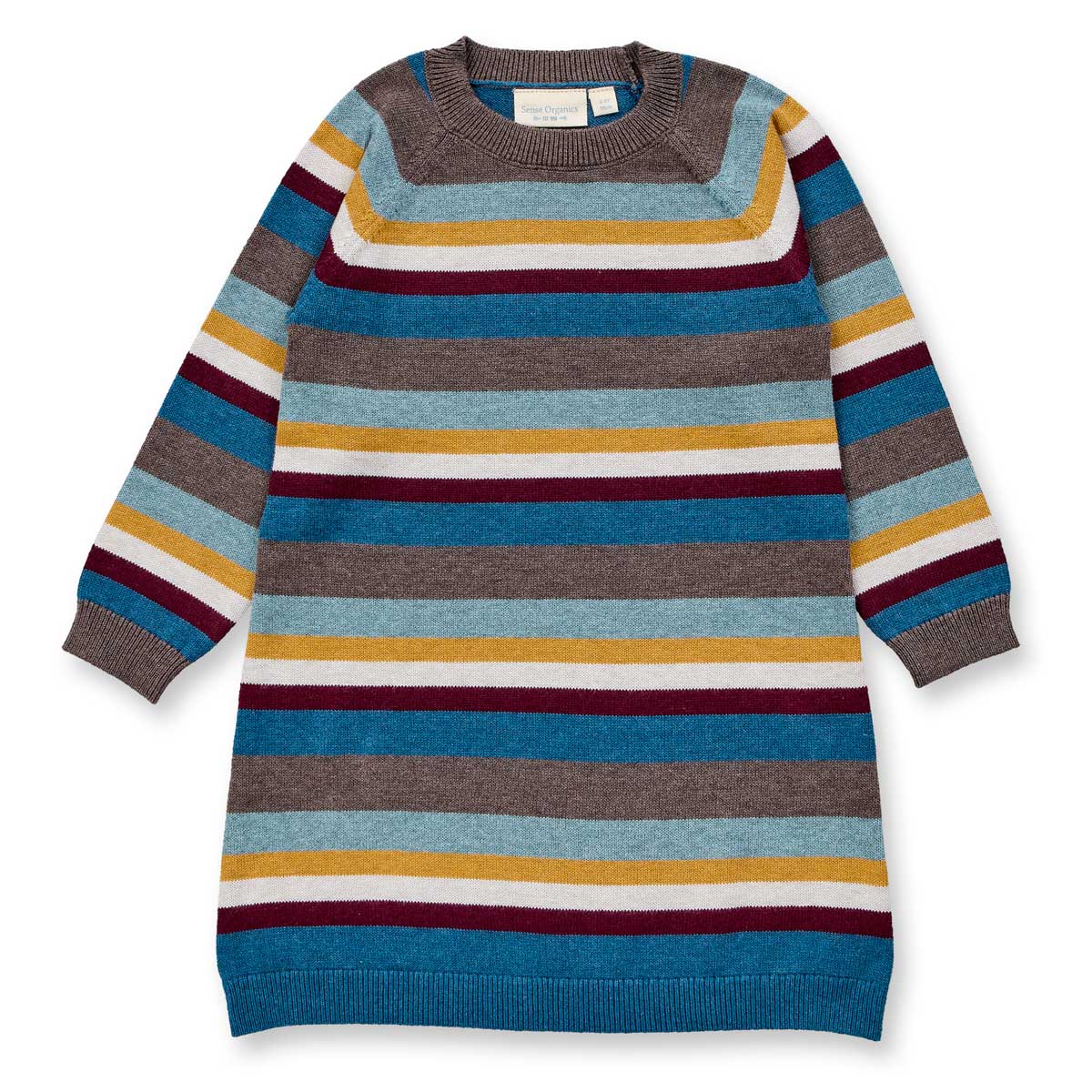 Sense Organics Kinder Strickkleid multicolor Ringel Bio Baumwolle