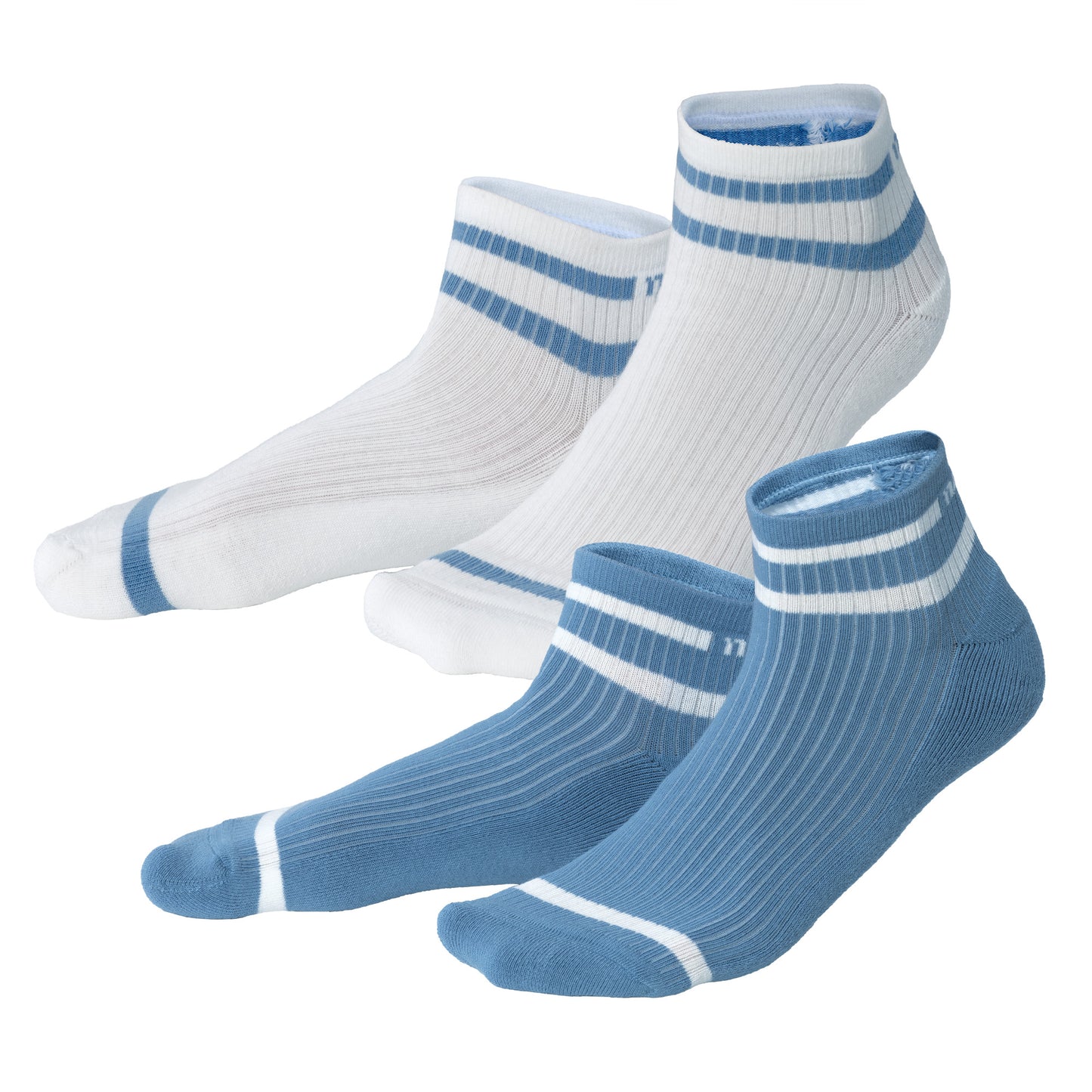 Unisex Hohe Sneaker-Socken Bio Baumwolle Polyamid Elasthan 2er Pack