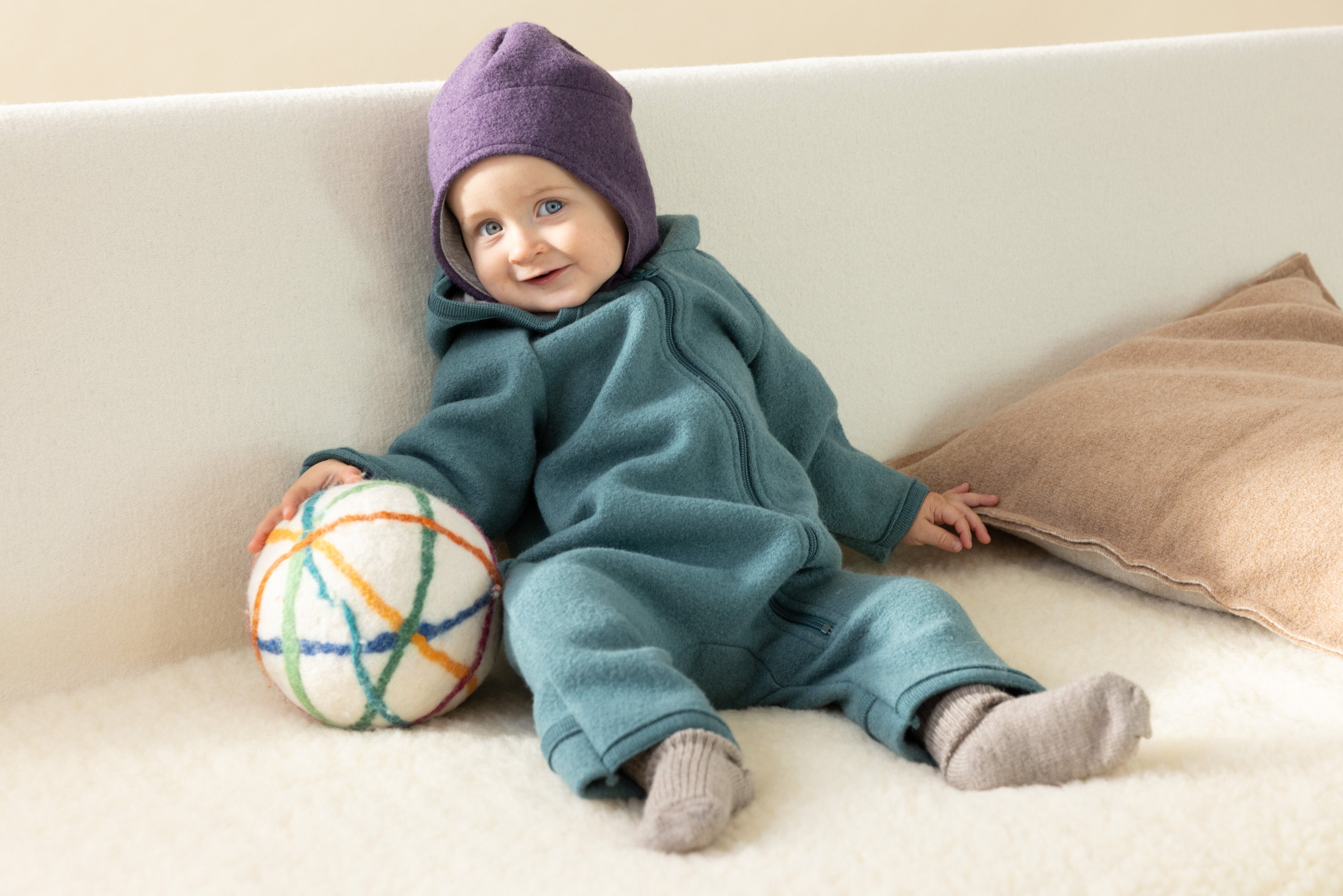 Disana Baby Walk Zipp Overall kbT-Merinowolle