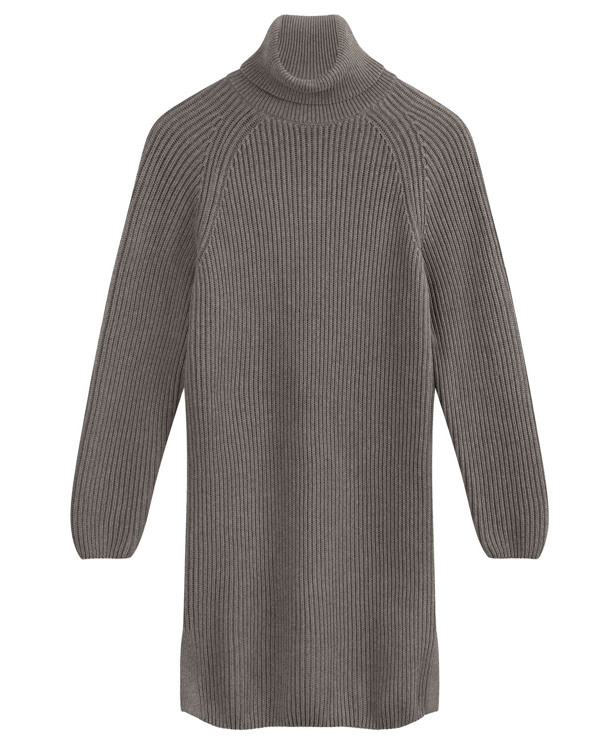 Mela Damen Rippstrick Rollkragenkleid Bio Baumwolle