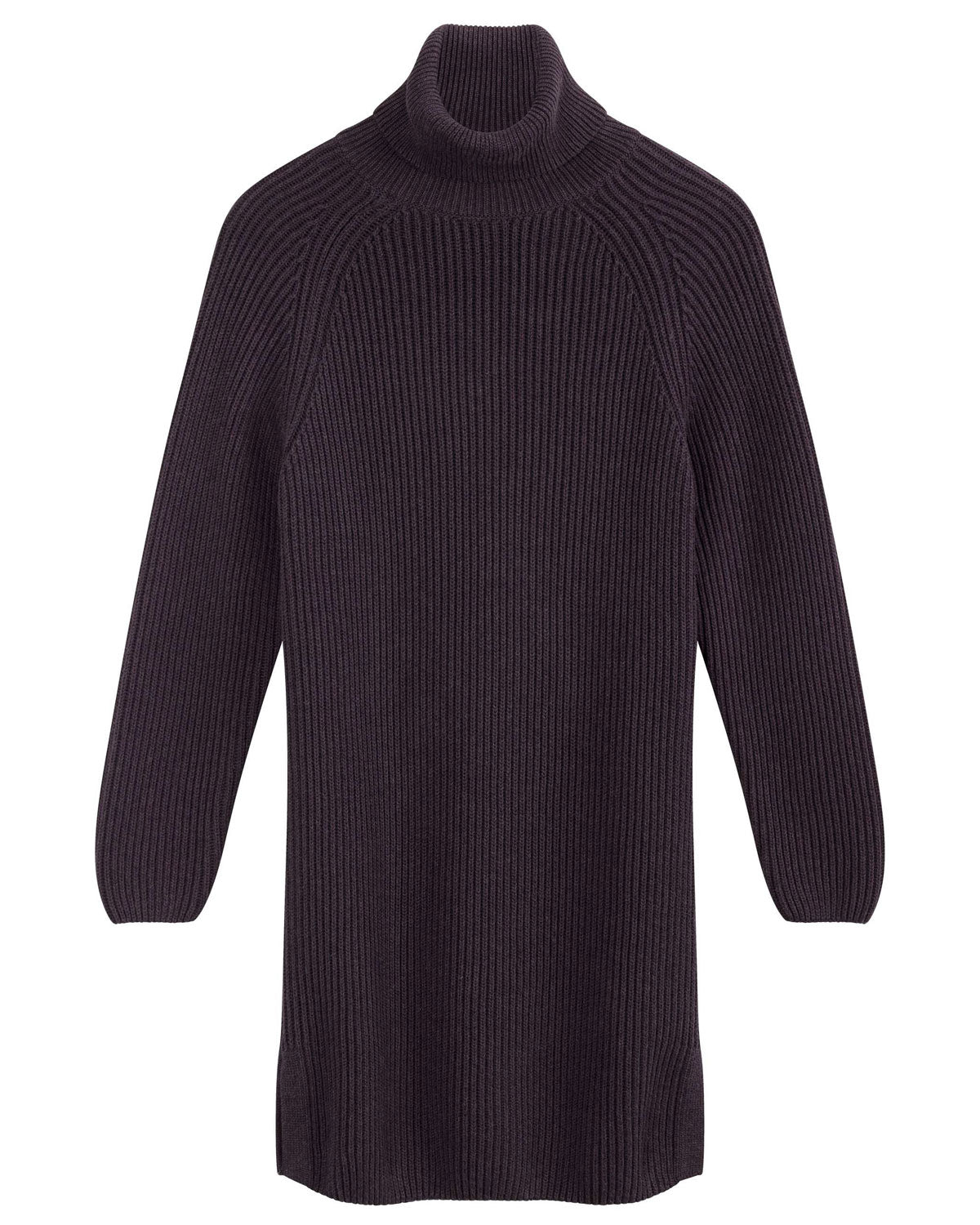 Mela Damen Rippstrick Rollkragenkleid Bio Baumwolle