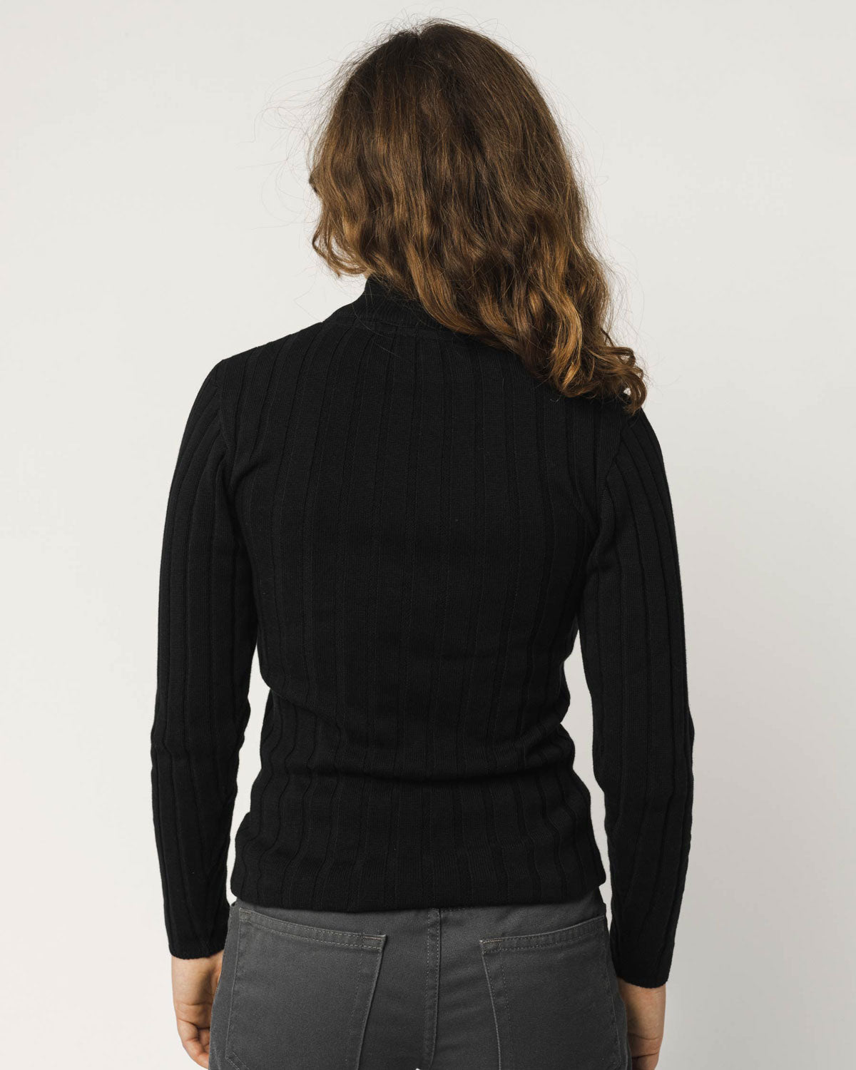 Mela Damen Bio Baumwolle Strickpullover mit Mockneck