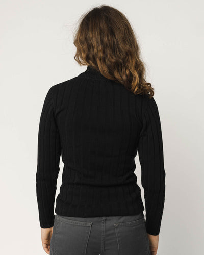 Mela Damen Bio Baumwolle Strickpullover mit Mockneck