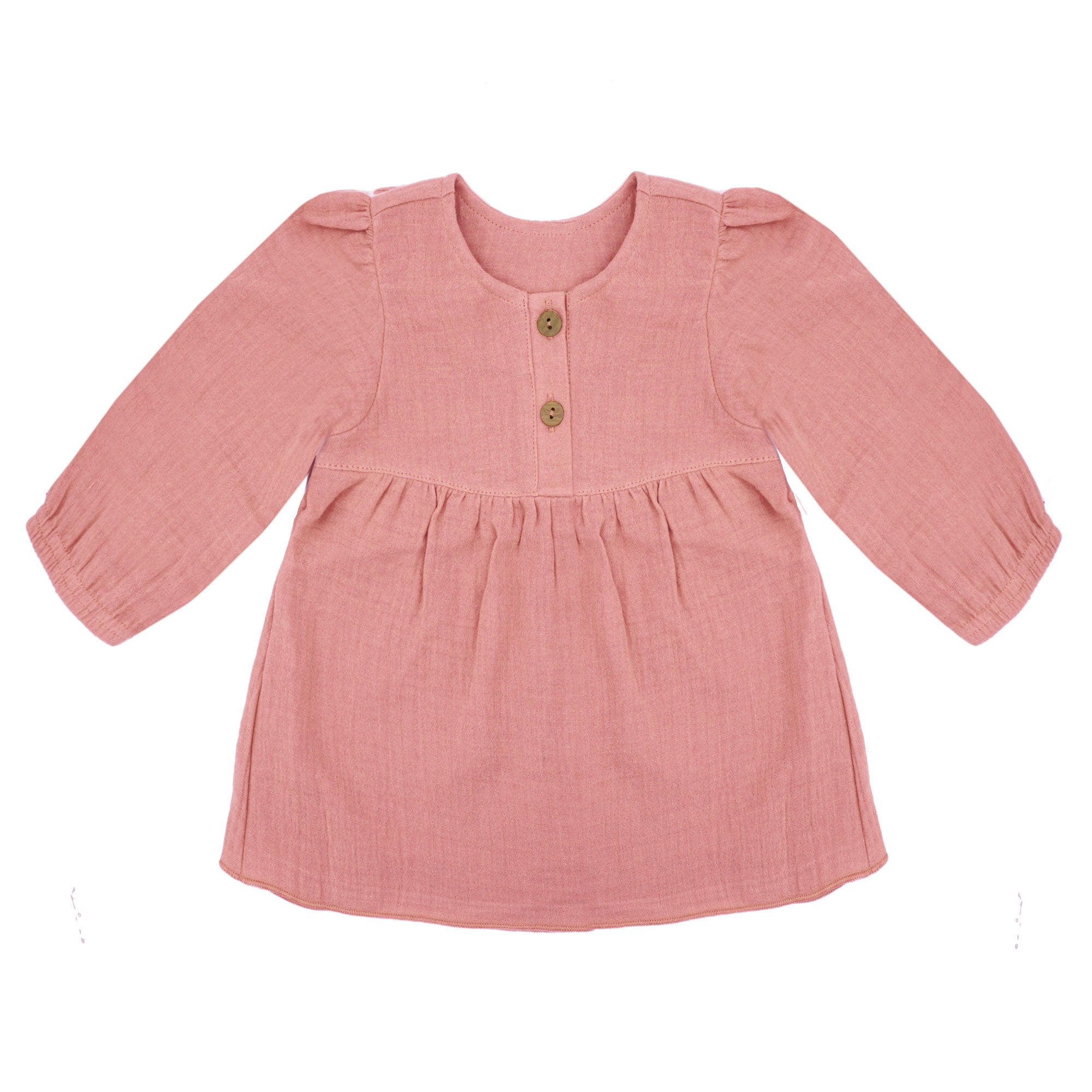 Baby Bluse Langarm Bio Baumwolle Muslin