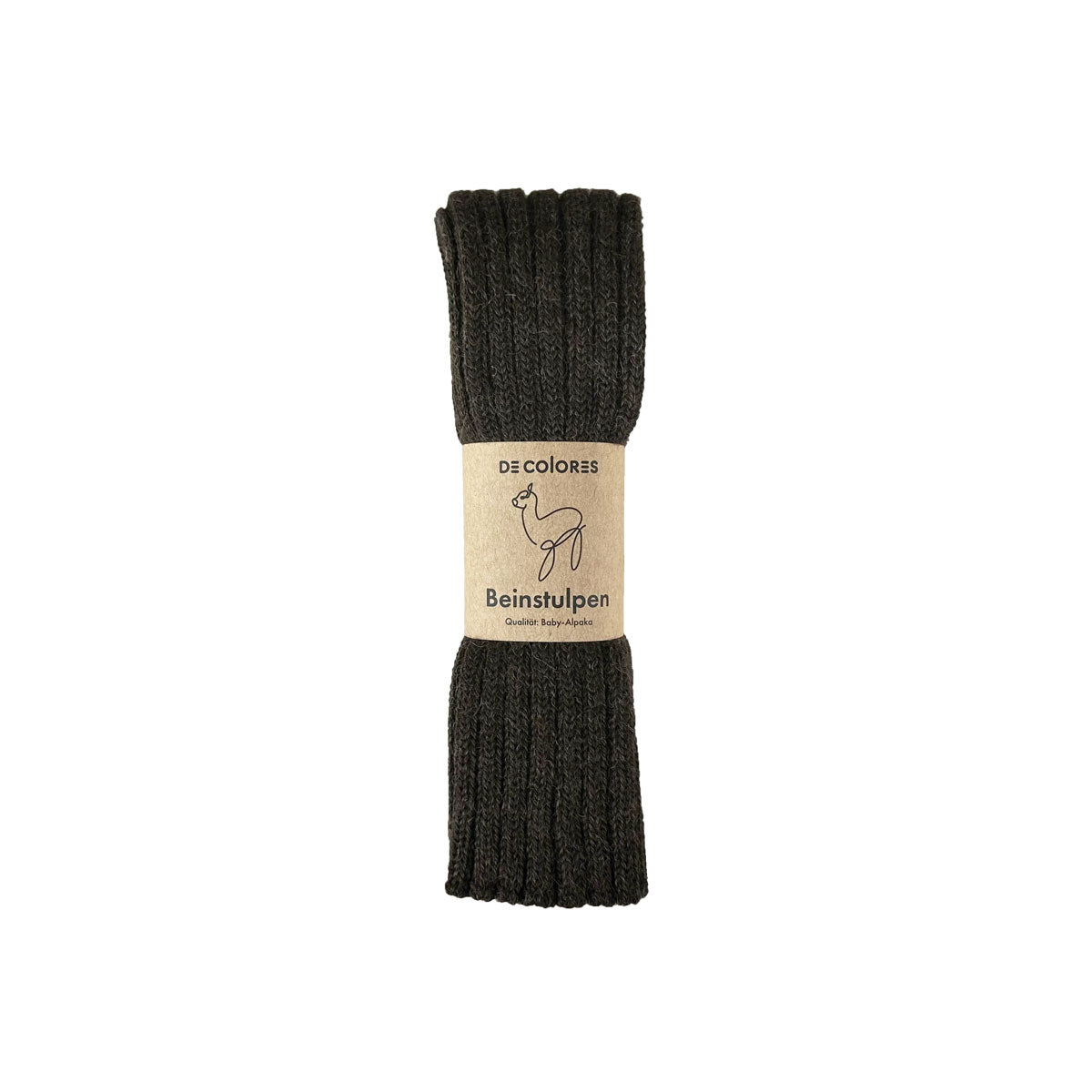 Alpaka Unisex Beinstulpen Rippstrick