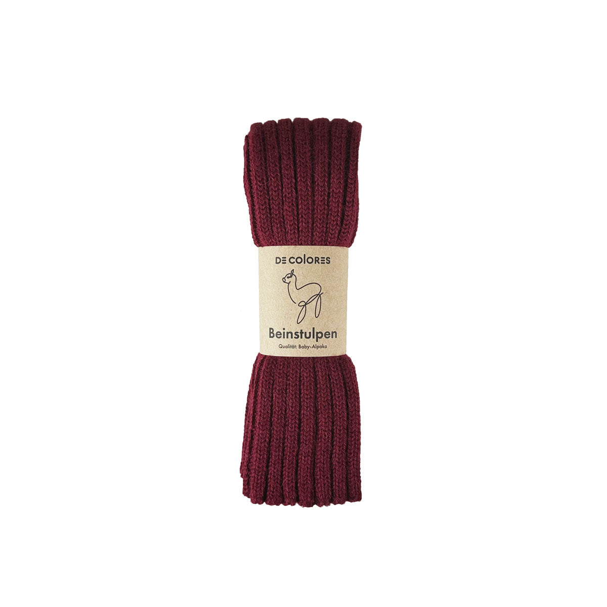 Alpaka Unisex Beinstulpen Rippstrick