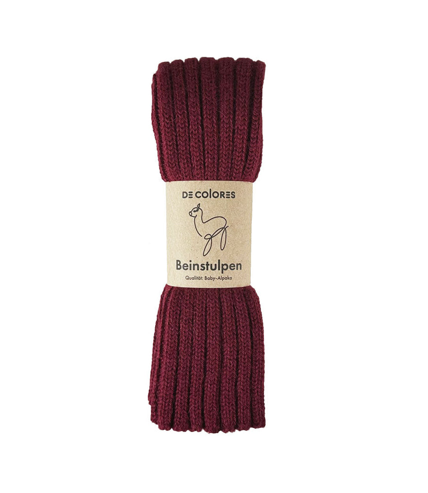 Alpaka Unisex Beinstulpen Rippstrick