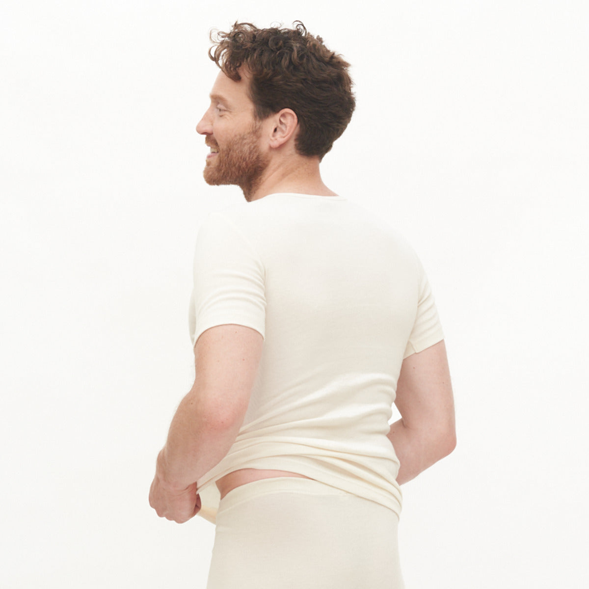Herren Kurzarm-Unterhemd reine Bio Baumwolle