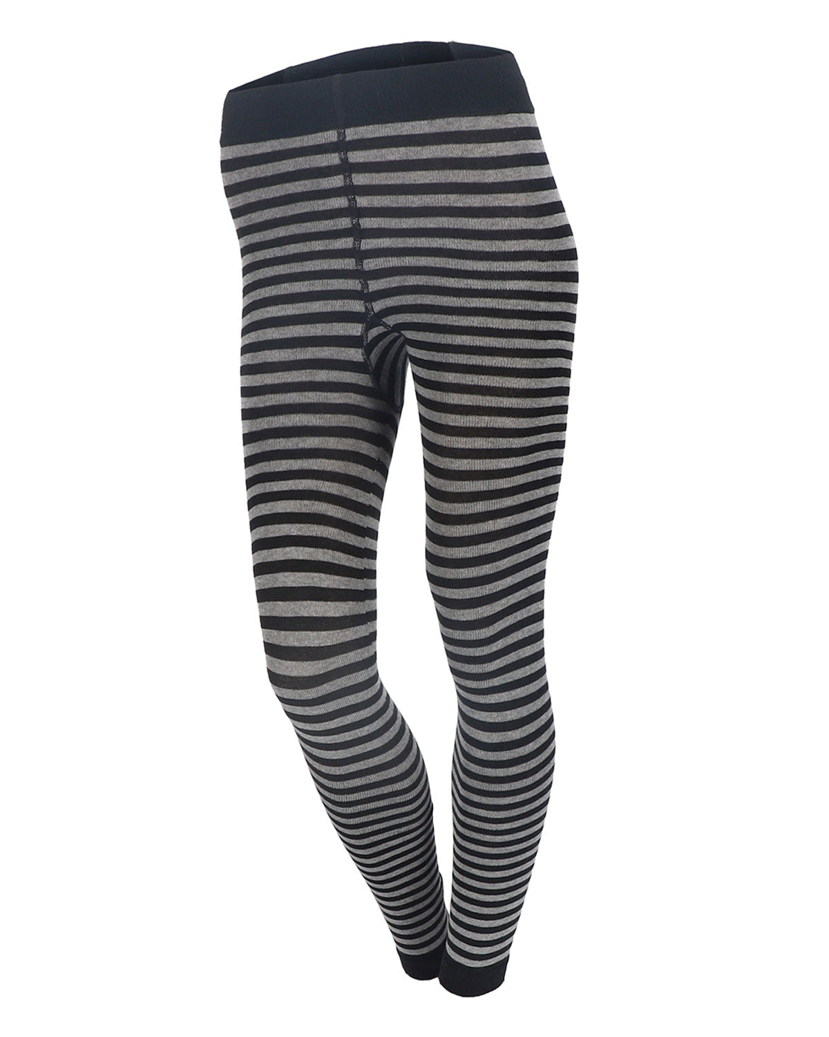 Damen Leggings geringelt Bio Baumwolle Elasthan