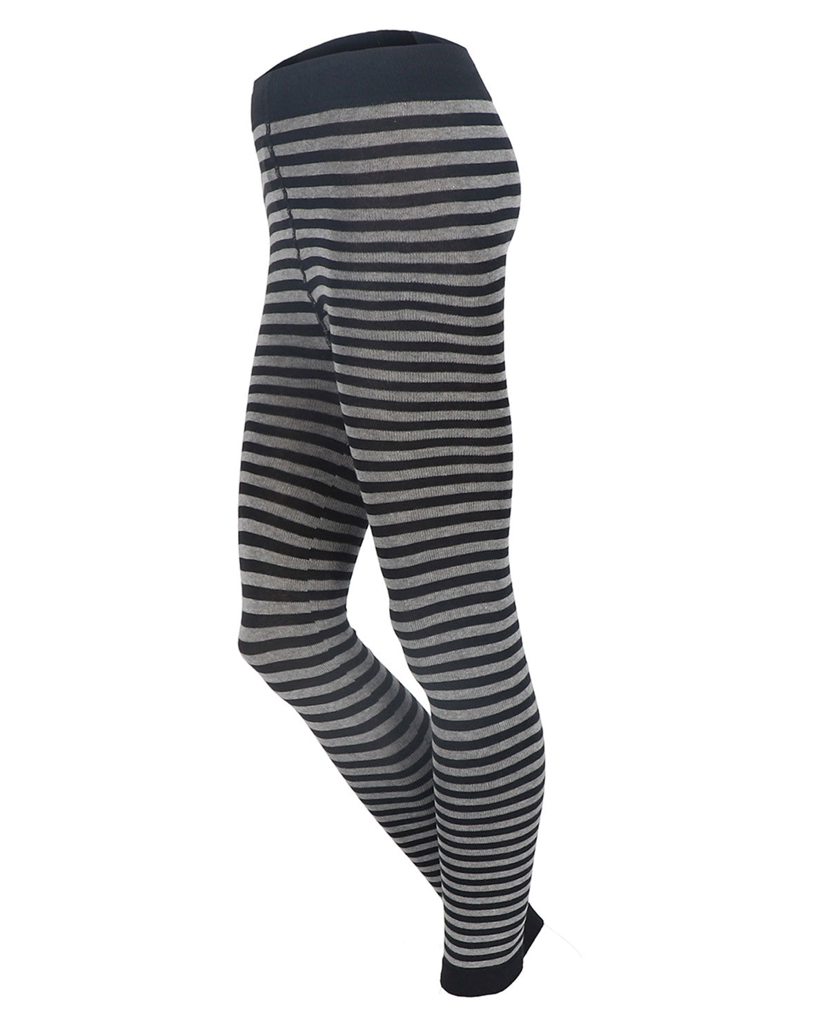 Damen Leggings geringelt Bio Baumwolle Elasthan