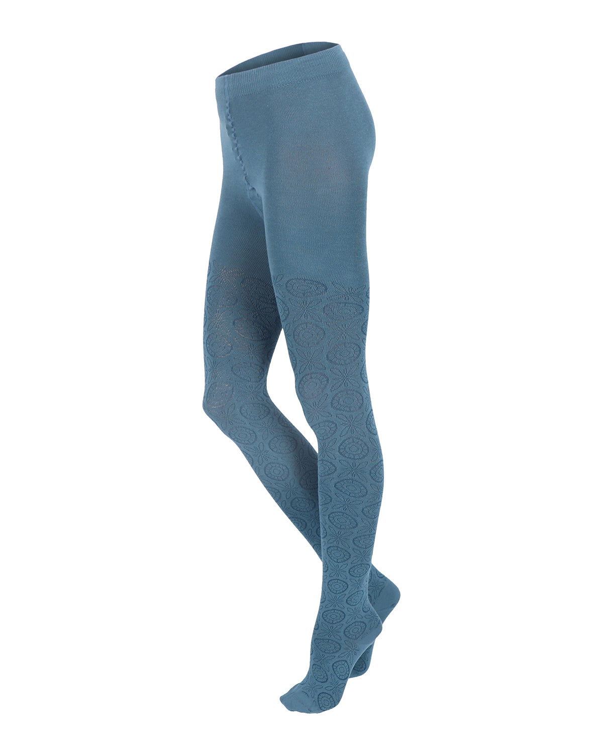 Damen Strumpfhose Kringelmuster Bio Baumwolle Elasthan