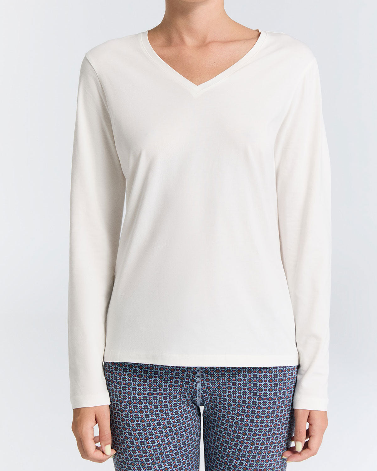 Leela Cotton Damen V-Neck Shirt Bio Baumwolle Elasthan