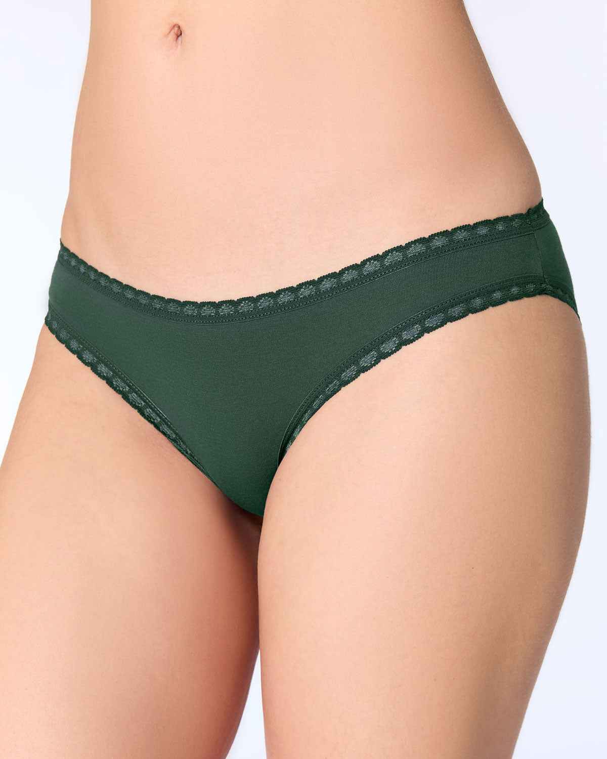 Albero Natur Damen Slip mit Spitze Bio Baumwolle Elasthan