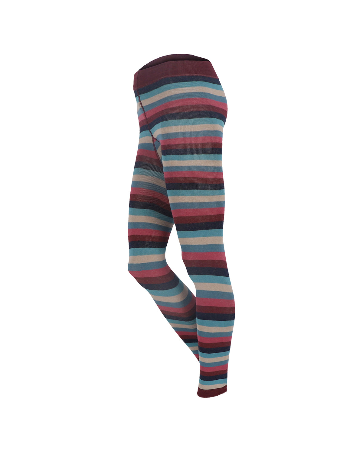 Damen Leggings 6-farbig geringelt Bio Baumwolle Elasthan