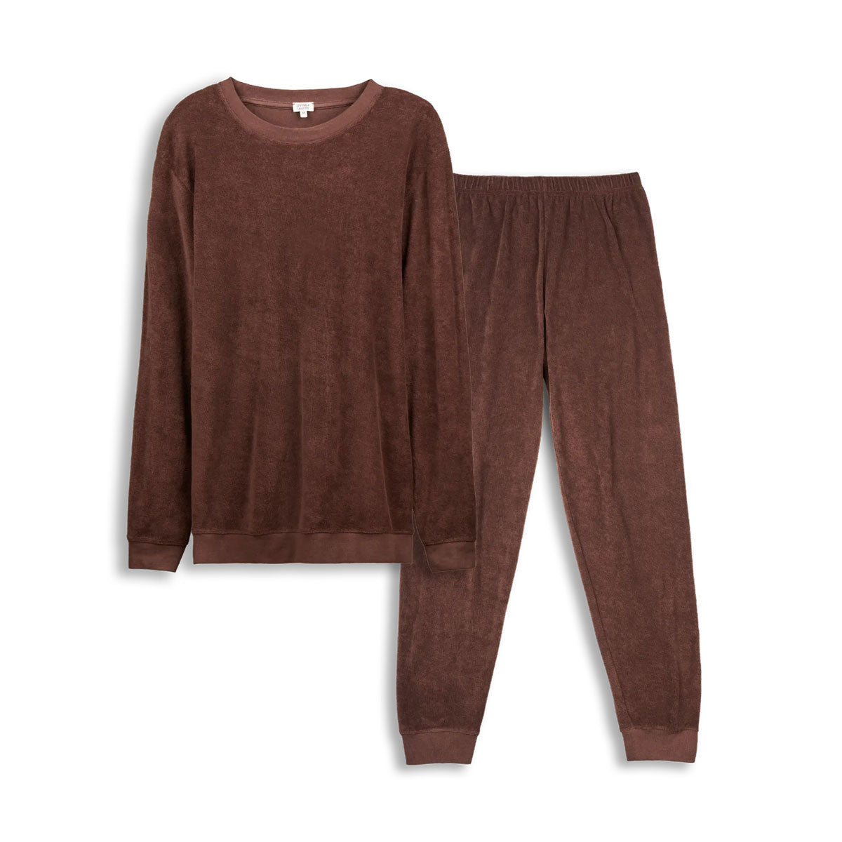 Living Crafts Herren Frottee-Pyjama Bio-Baumwolle