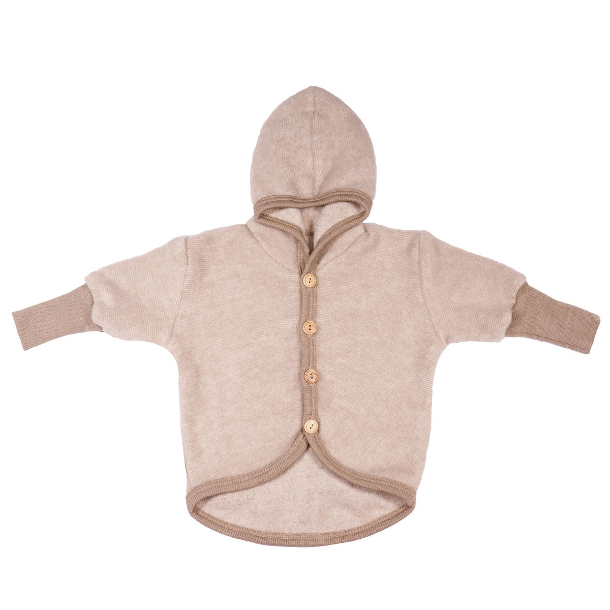Cosilana Baby Fleece-Jacke mit Kapuze kbT Wolle Bio Baumwolle