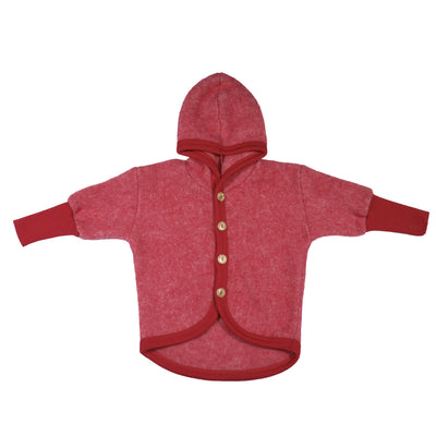 Cosilana Baby Fleece-Jacke mit Kapuze kbT Wolle Bio Baumwolle