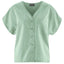 HempAge Damen Hanf Weite Bluse Kurzarm Bluse