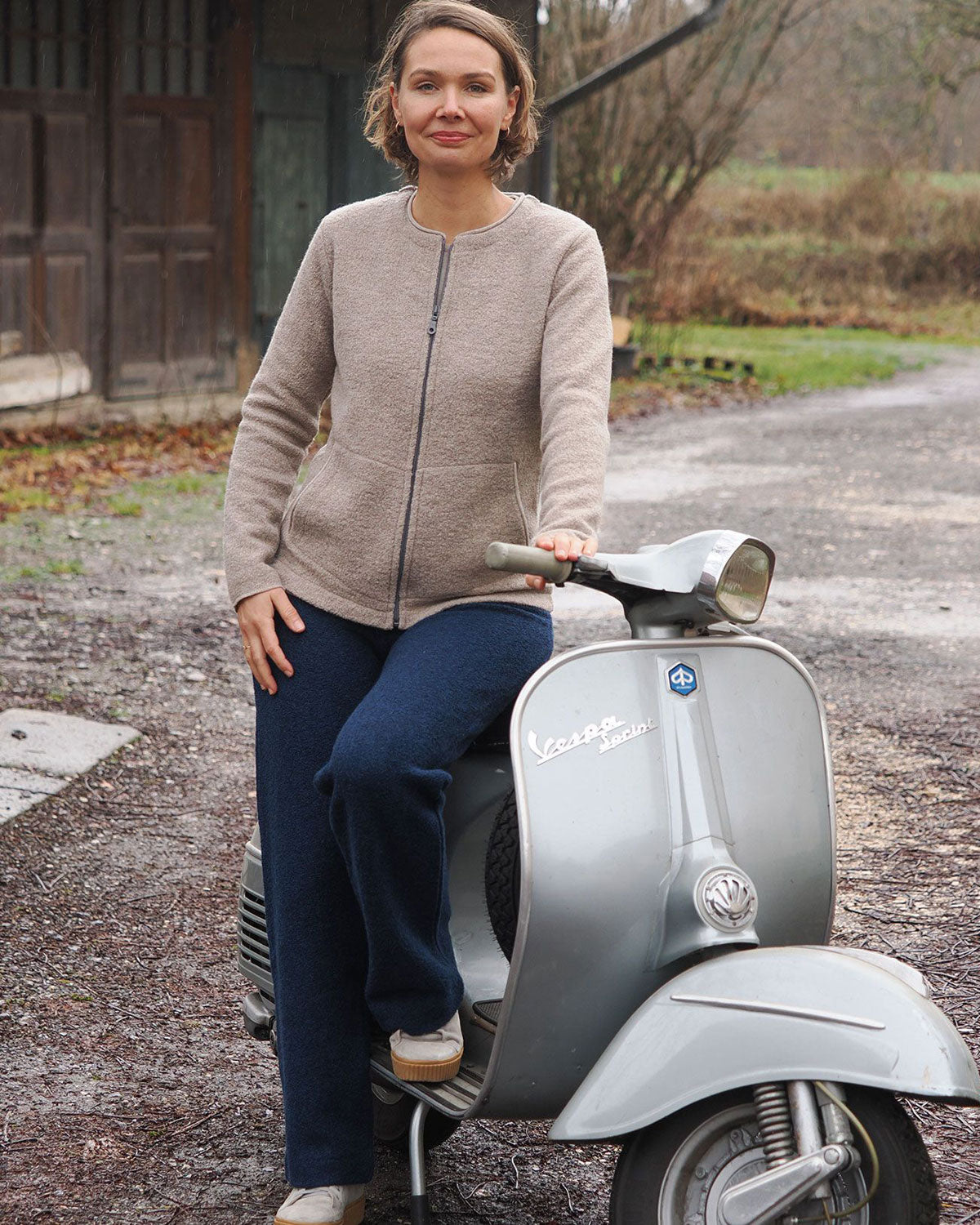 Damen Hose Kreppwalkstoff kbT-Schurwolle