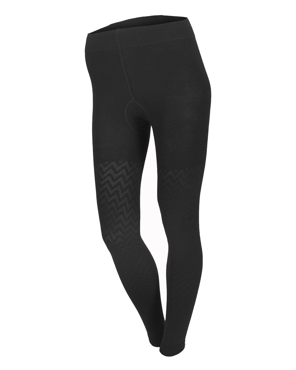 Damen Legging Uni Filet-Musterung Bio Baumwolle Elasthan
