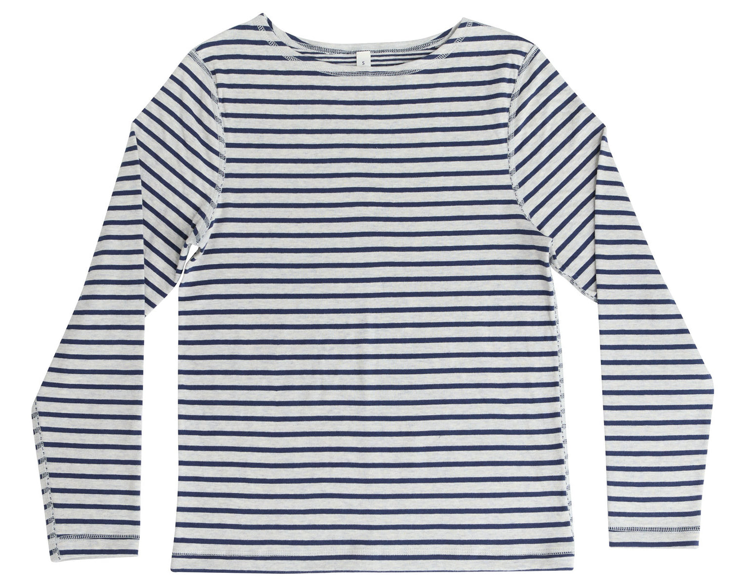 Damen Wende Shirt Langarm U-Boot Auschnitt Bio Baumwolle