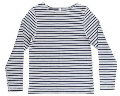 Damen Wende Shirt Langarm U-Boot Auschnitt Bio Baumwolle