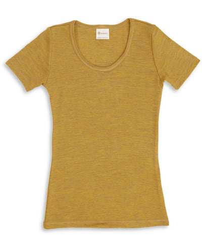 Engel Natur Damen-Shirt kurzarm Merinowolle