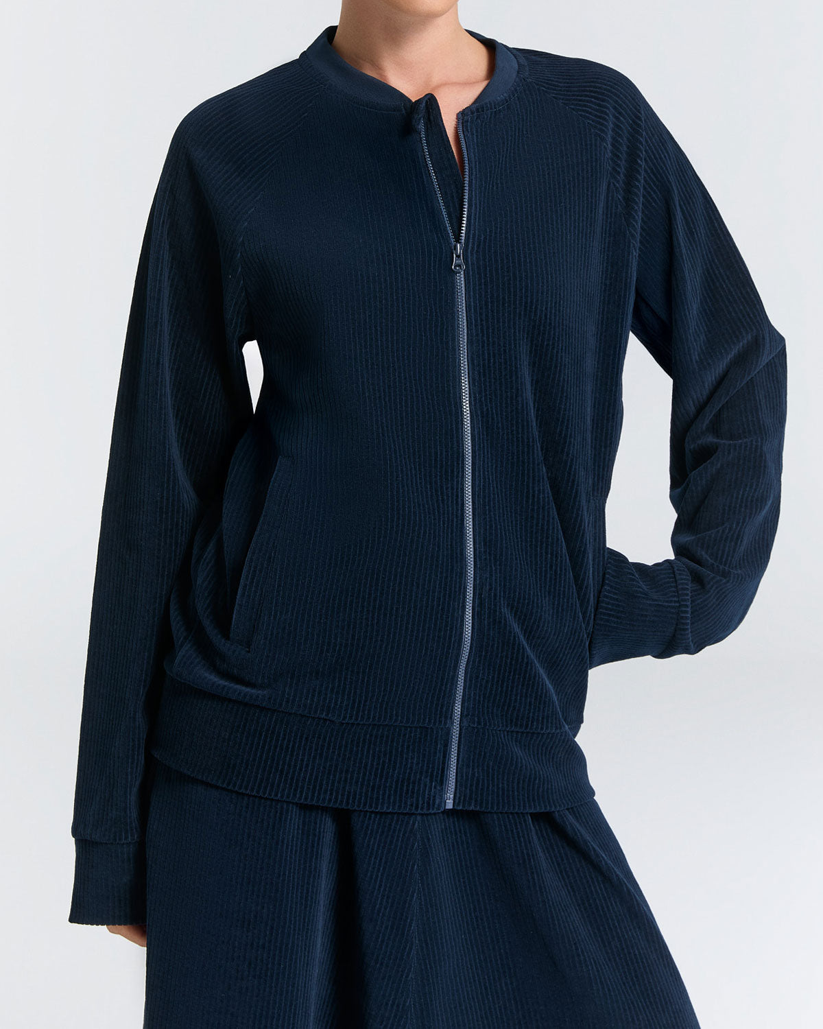 Leela Cotton Unisex Cord Baseballjacke Bio Baumwolle