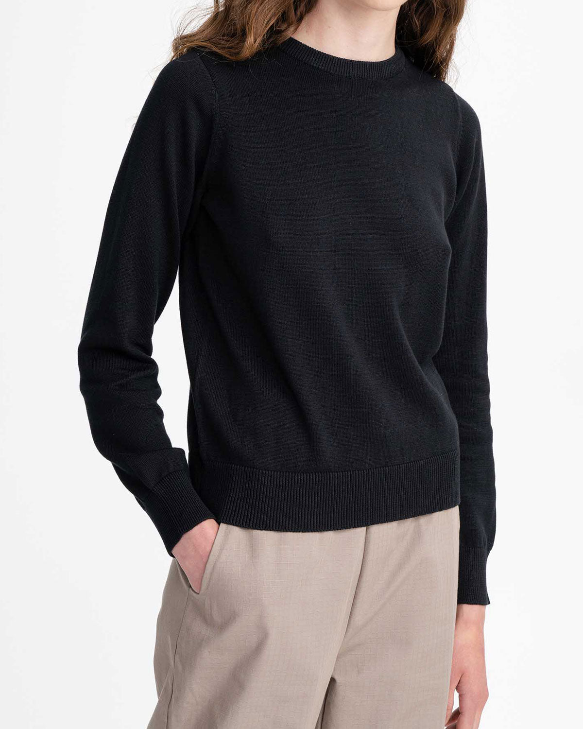 Mela Damen Leichter Feinstrick Pullover Bio Baumwolle