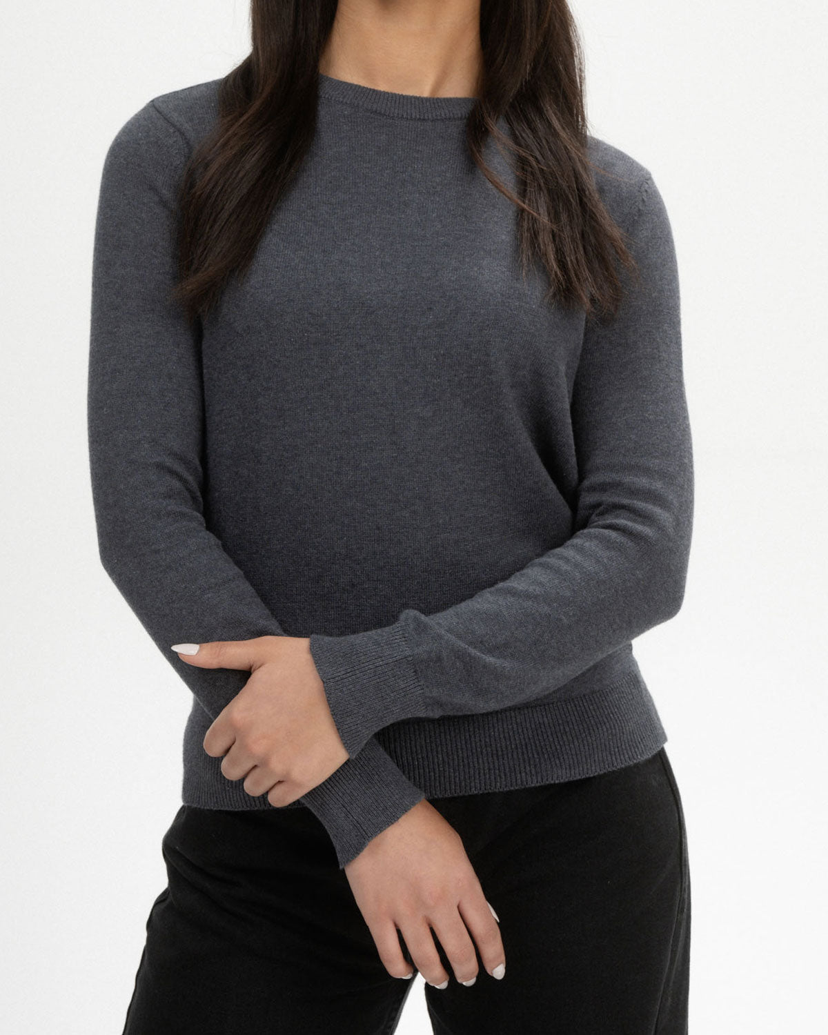 Mela Damen Leichter Feinstrick Pullover Bio Baumwolle