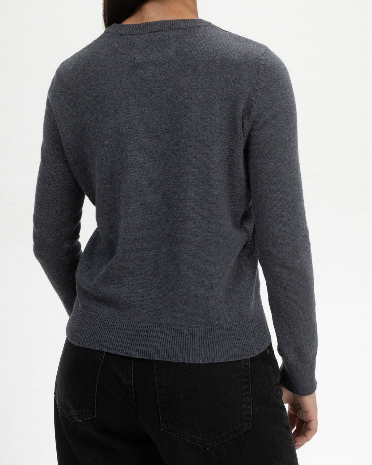 Mela Damen Leichter Feinstrick Pullover Bio Baumwolle