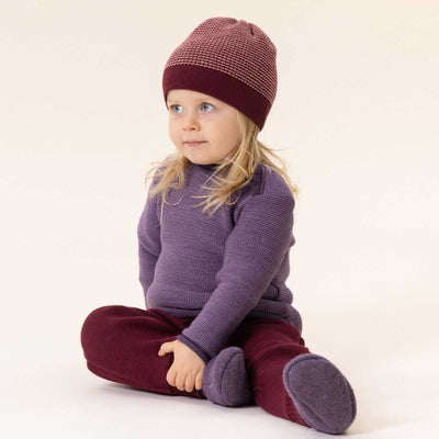 Disana Baby Melange-Pullover mit Knopfverschluss kbT Merino