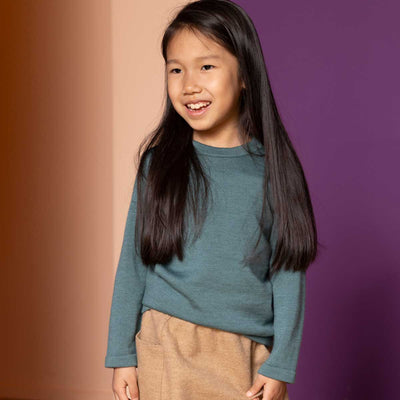 disana Kinder Strick-Pullover Uni kbT-Merinowolle