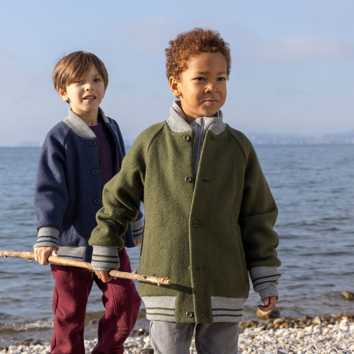 Disana Kleinkinder Walk-College-Jacke kbT-Merino Schurwolle