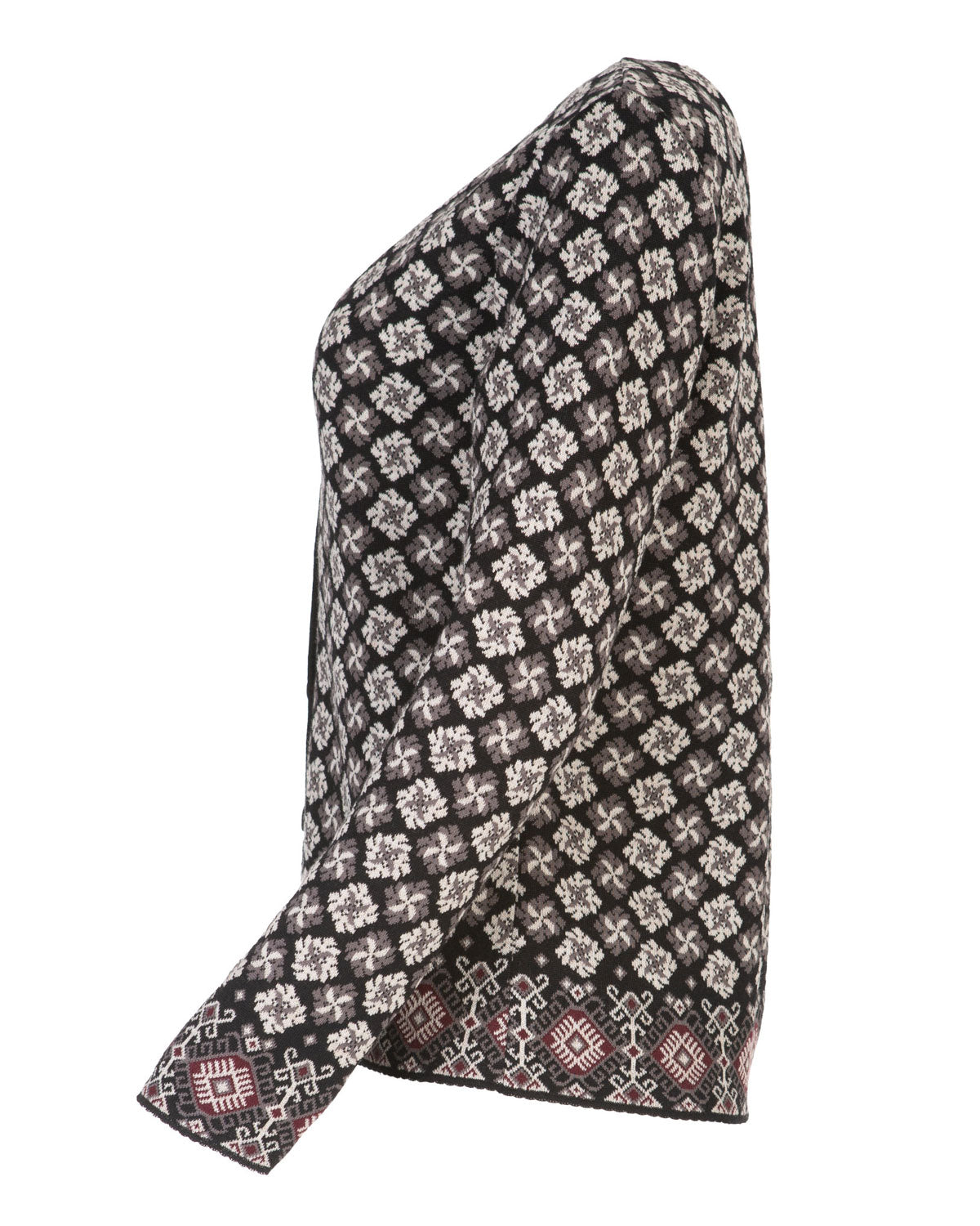 Dunque Damen Jacquard Jacke kbT-Merino Bio Baumwolle