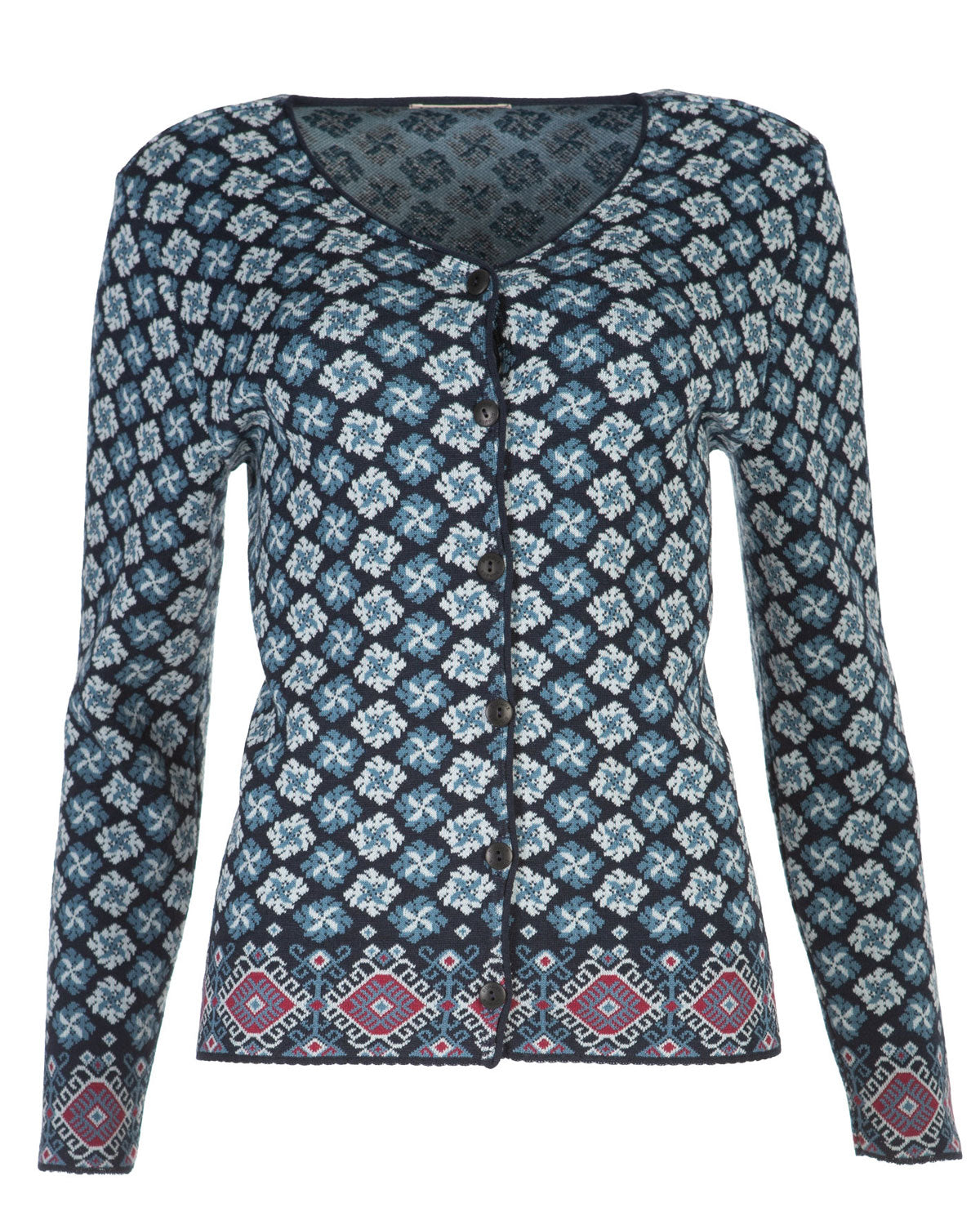 Dunque Damen Jacquard Jacke kbT-Merino Bio Baumwolle