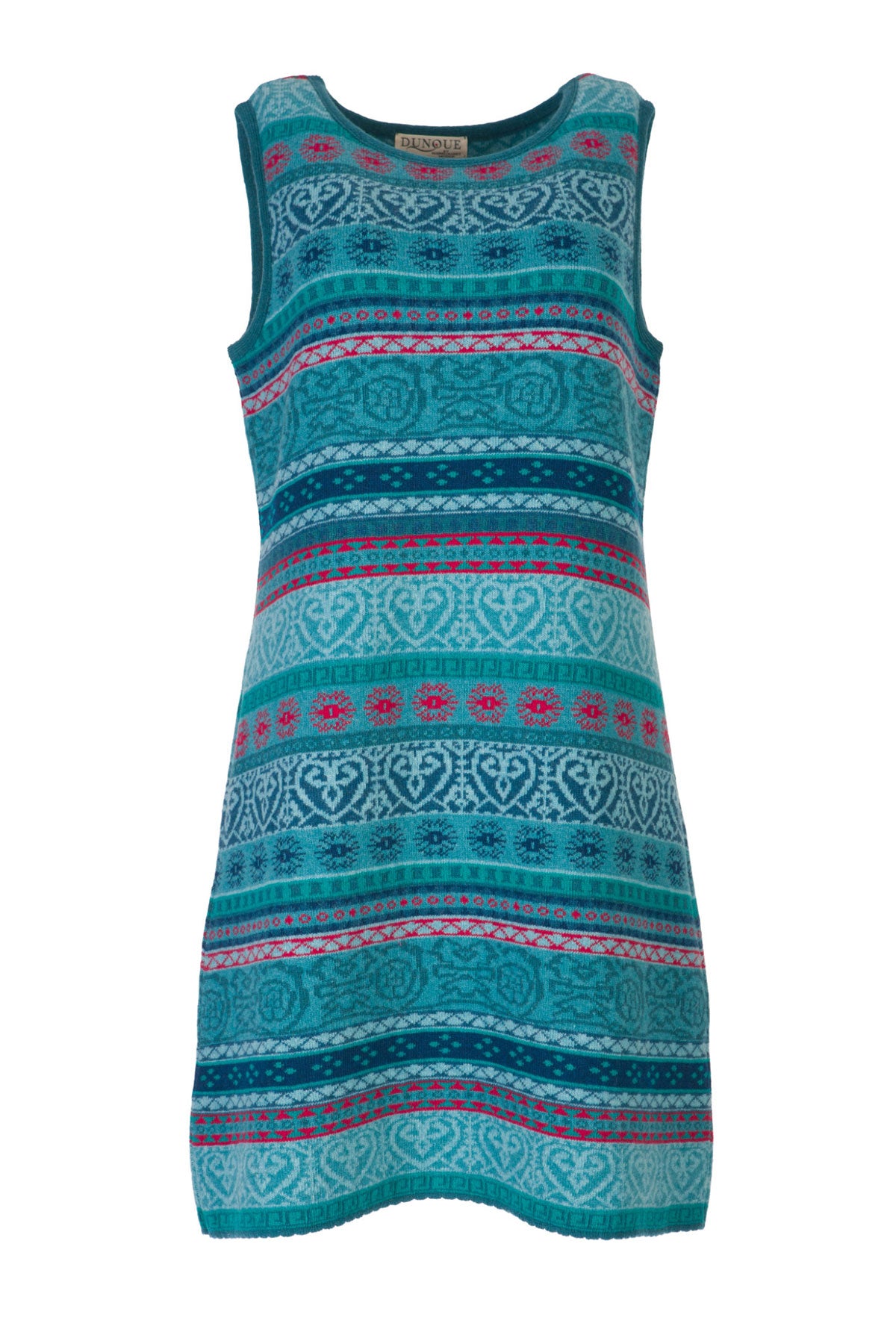 Dunque Flauschiges Jacquard-Kleid Wolle