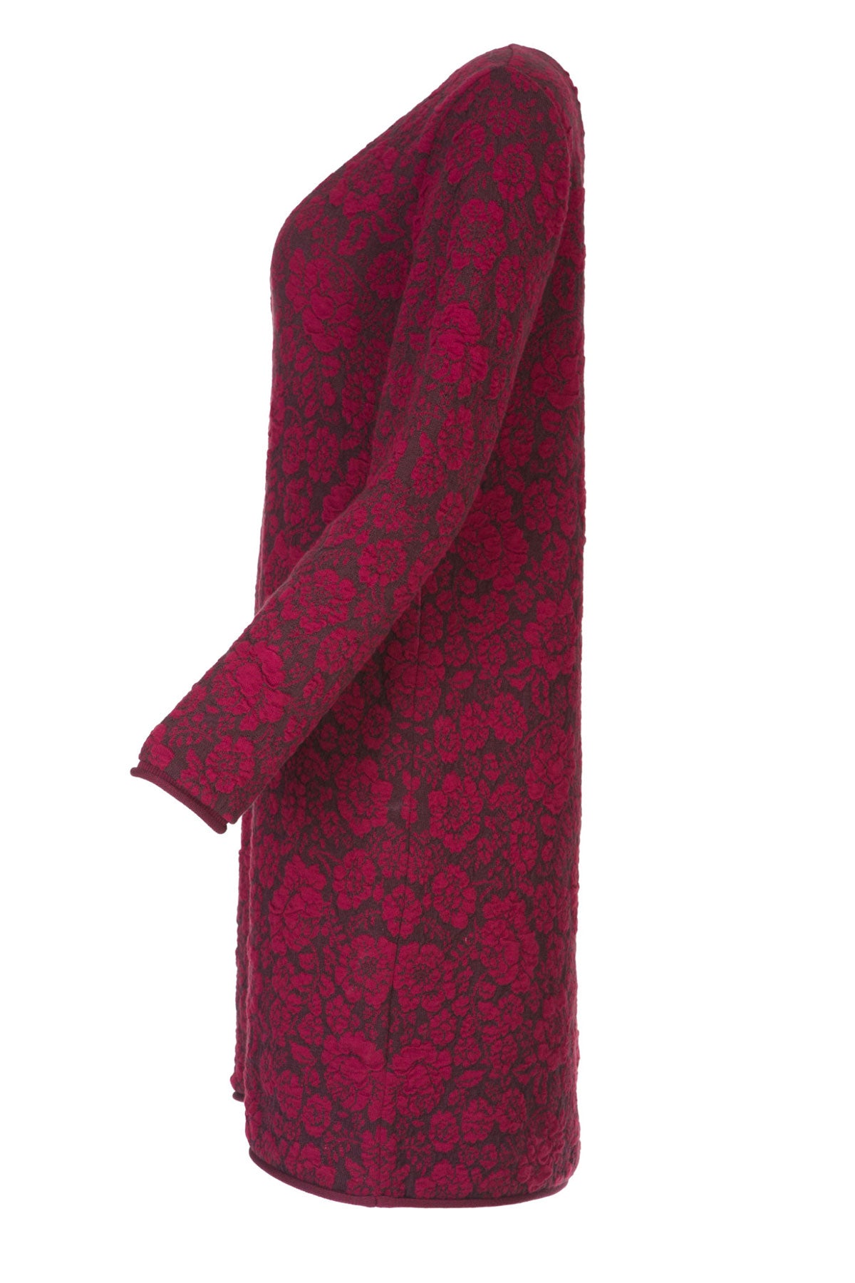 Dunque Jacquard Kleid Rosenmuster kbT-Merino Bio Baumwolle
